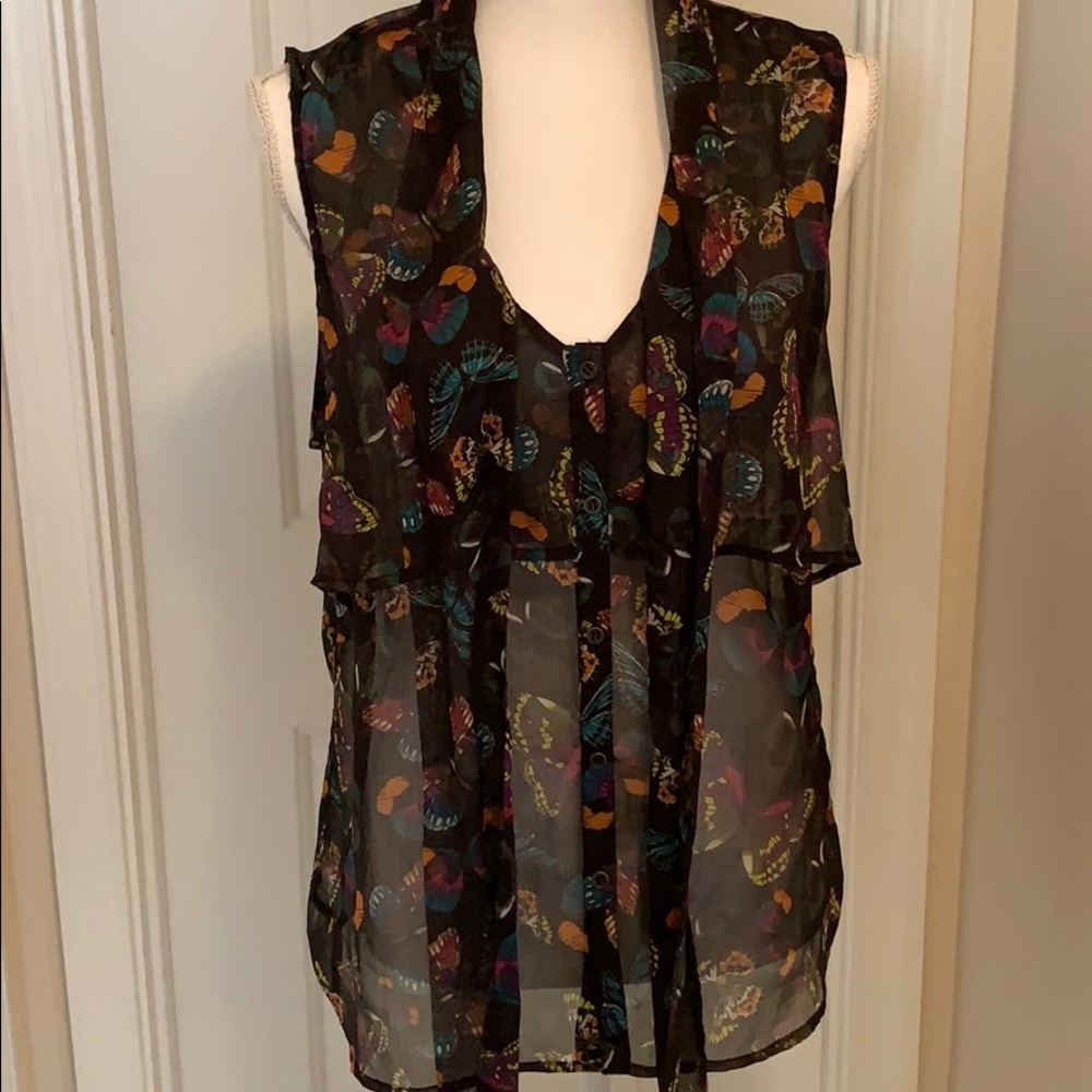 Butterfly chiffon top